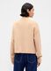 Beige knitted cardigan for women_1