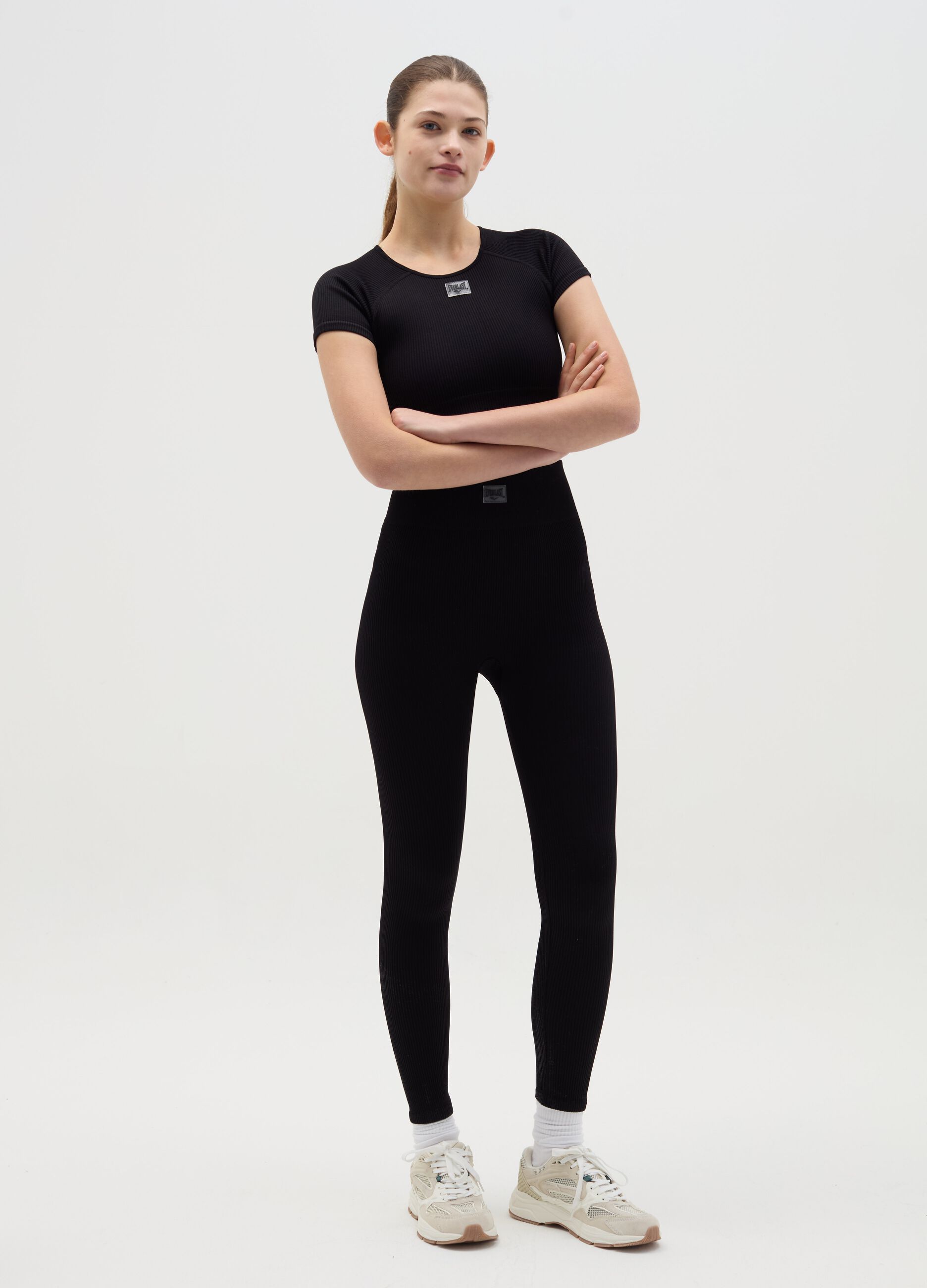 Ribbed crop T-shirt