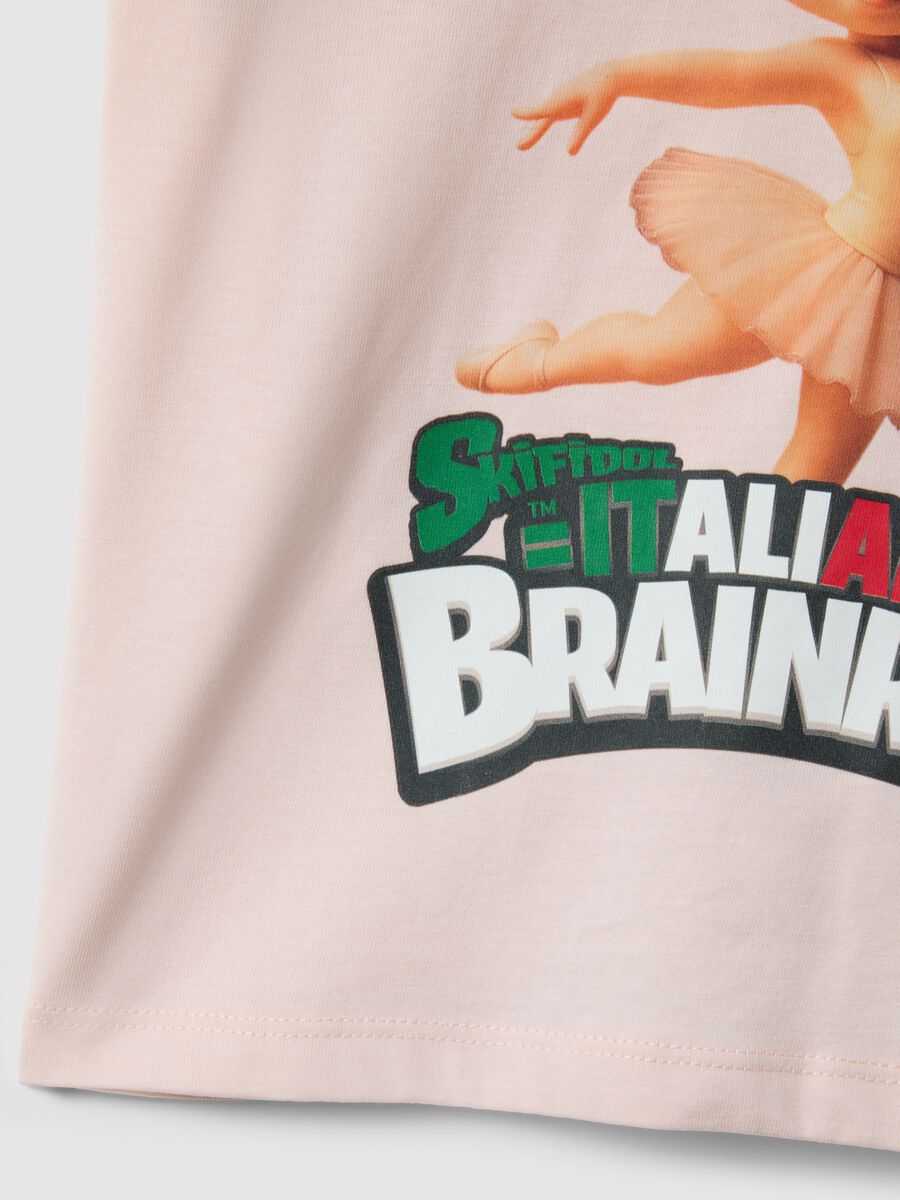 Girl's regular fit pink pure cotton t-shirt with print_2