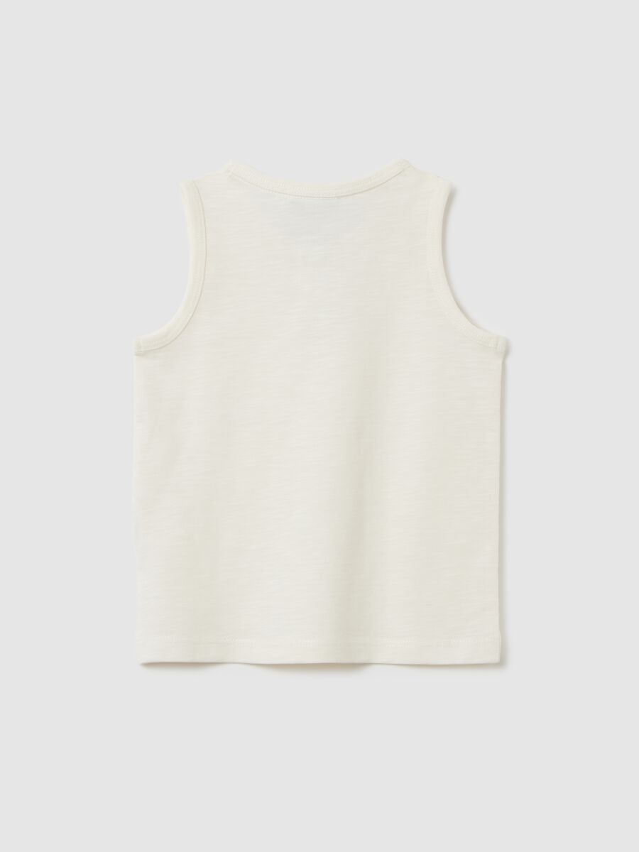 Child's white full cotton vest regular fit_1