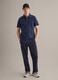 Blue short-sleeve pure cotton polo shirt, regular fit_3