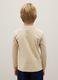 Children's beige pure cotton regular fit T-shirt_1