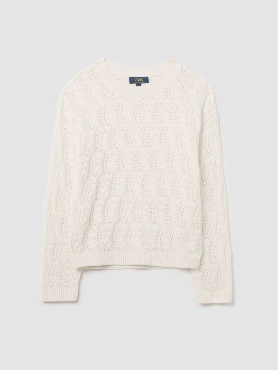 Crochet pullover with round neck_4