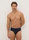 Blue stretch cotton regular fit three-pack briefs_0