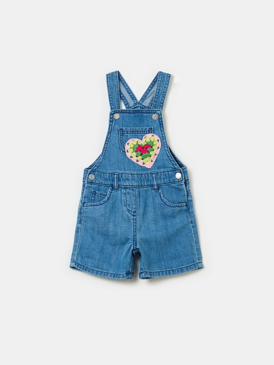 Dungarees with crochet application_0