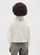 Girls' white turtleneck jumper, regular fit and knitted_1