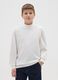 Boys' white long sleeve shirt in pure cotton regular fit_0