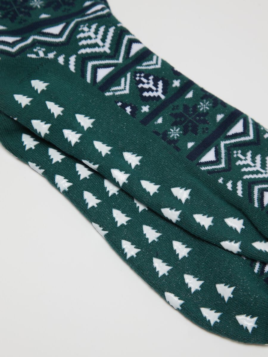 Slipper socks with Christmas pattern_1