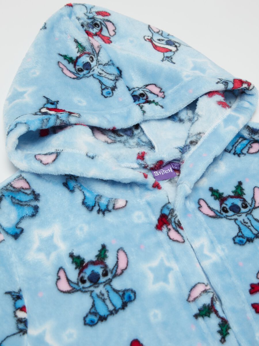 Dressing gown with hood and Stitch print_3