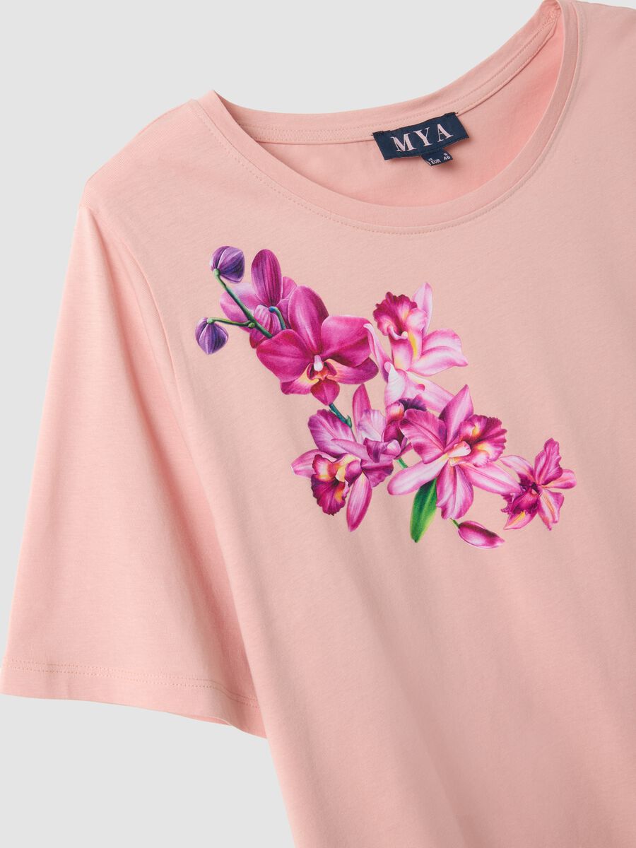 Pink pure cotton regular fit t-shirt with print_5