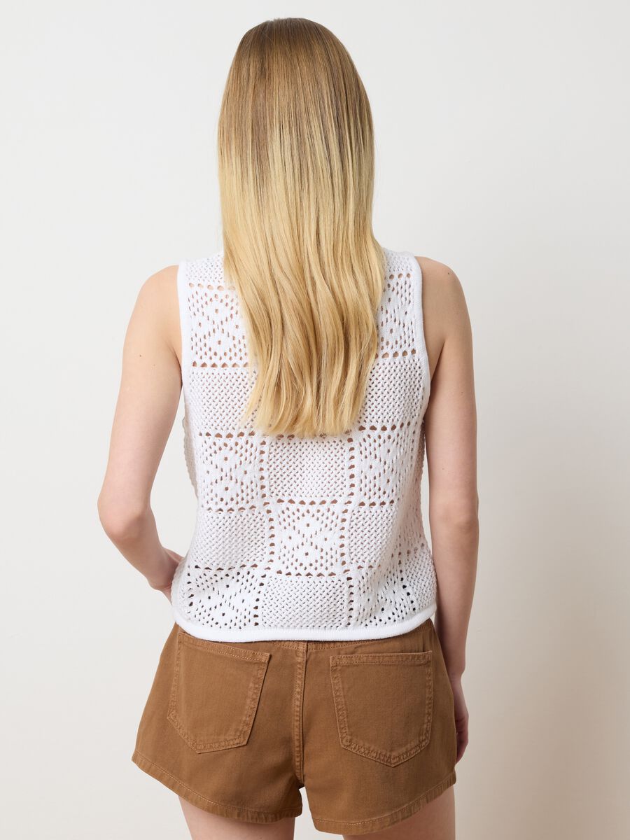 White Les Copains Housebrand Cotton Top_2