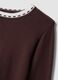 Dark brown regular-fit viscose-blend jumper with contrasting trim_1