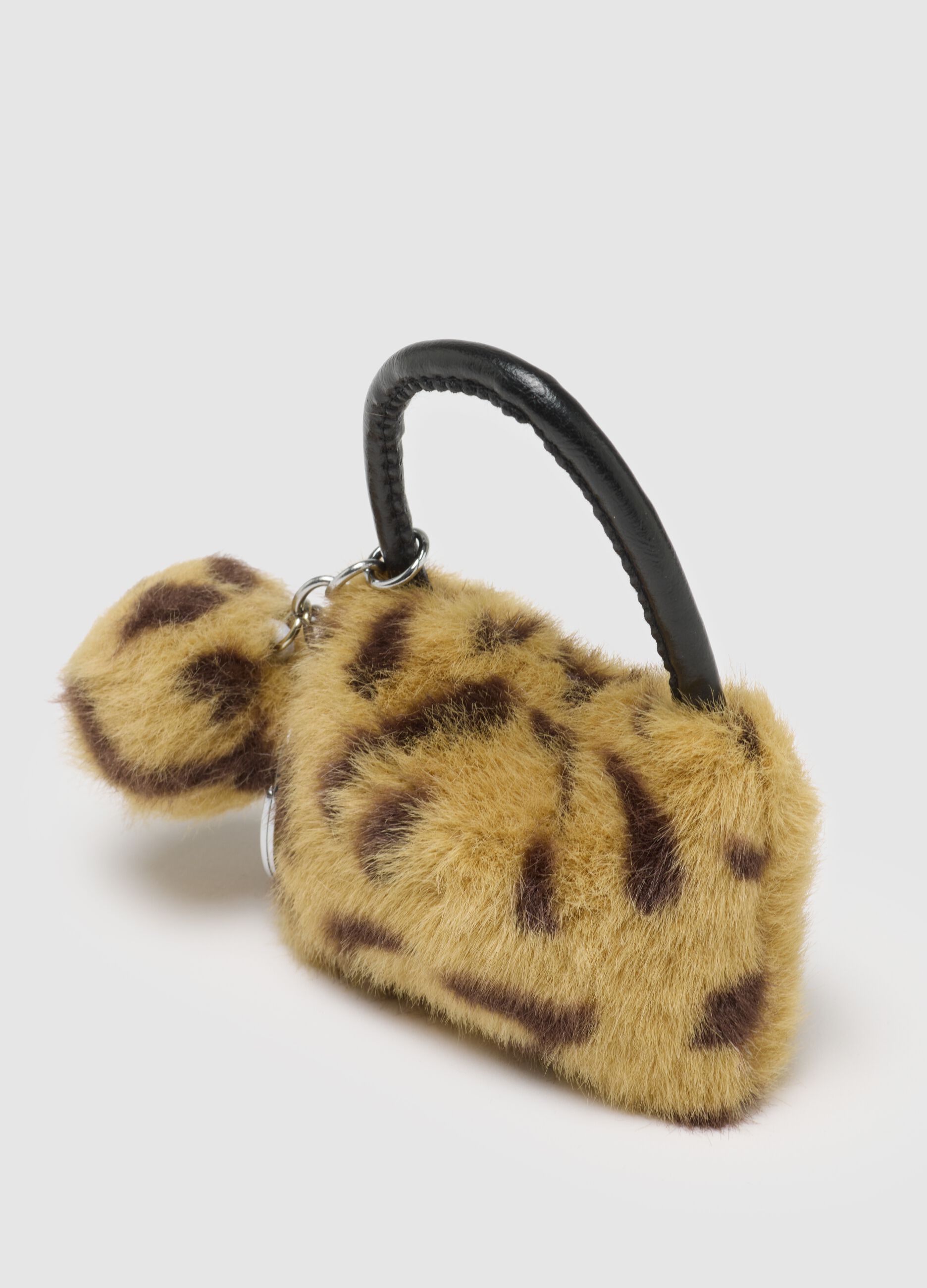 Portachiavi in peluche multicolor