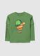 Children's green regular fit pure cotton jumper_0