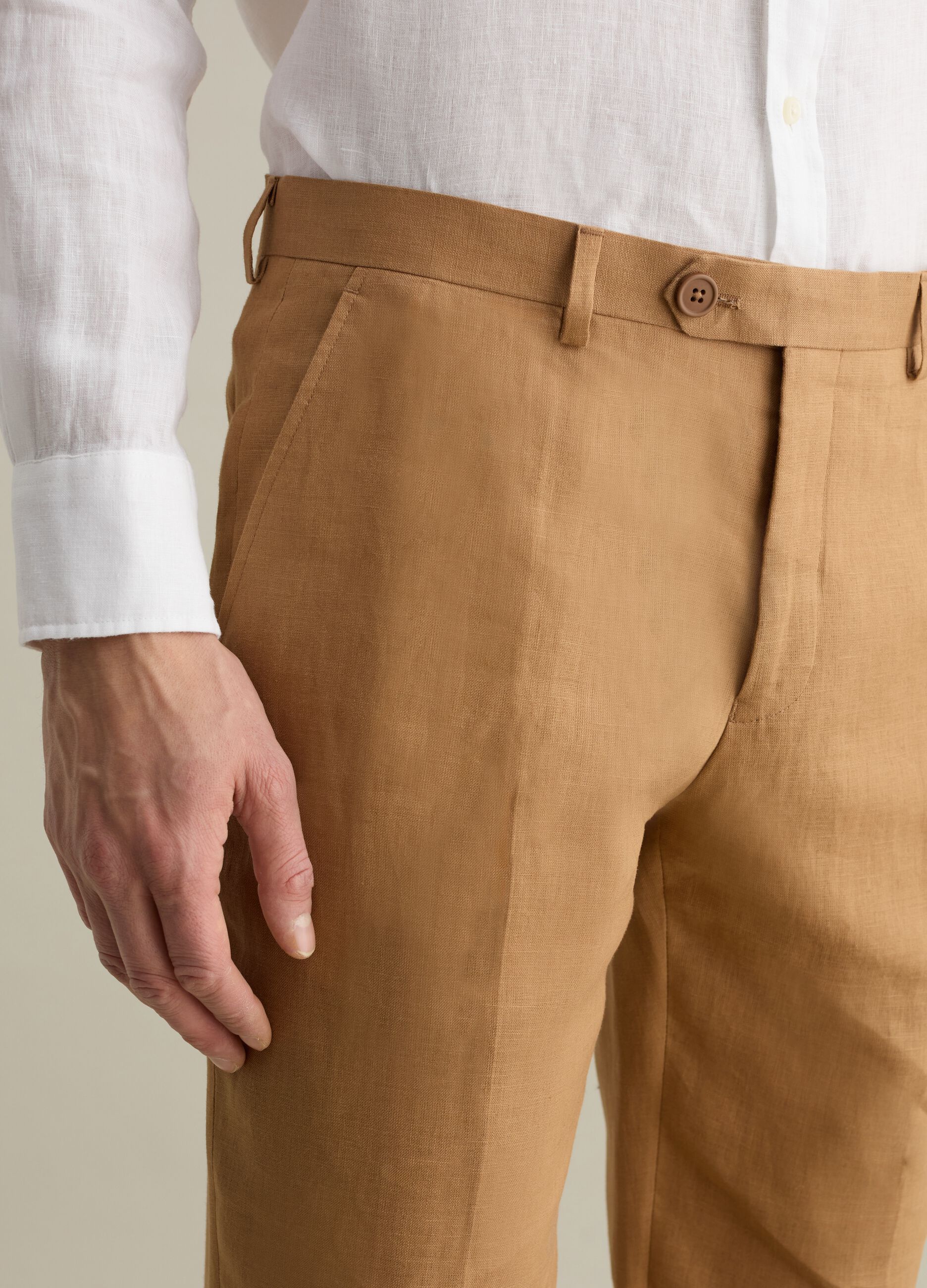 Pantaloni regular fit in lino Contemporary