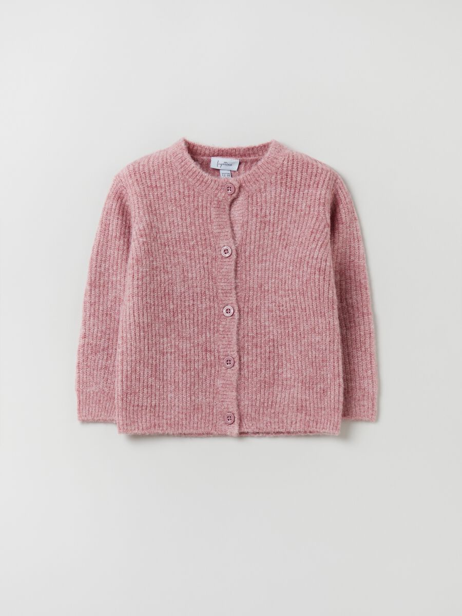 Cardigan girocollo con lurex_0