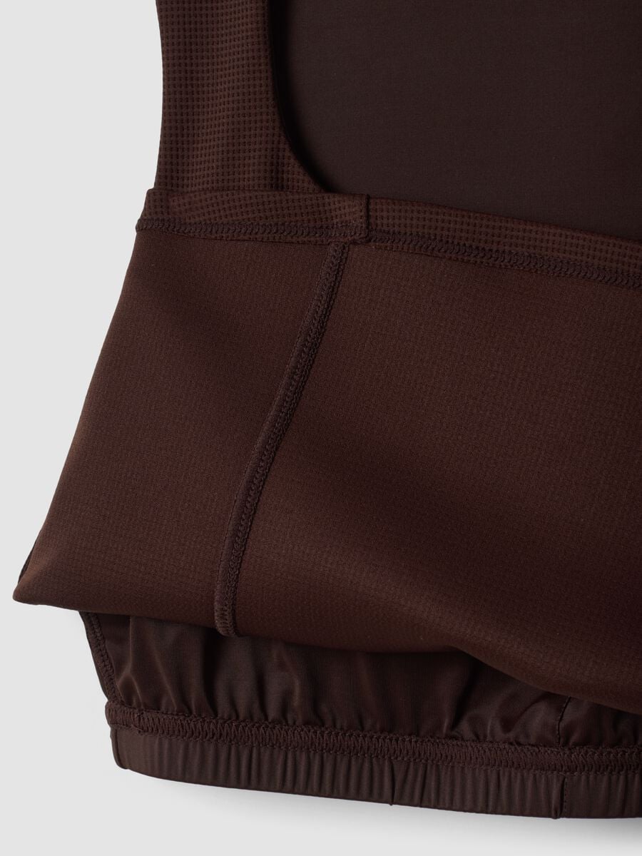 Top crop marrone in tessuto elasticizzato_9