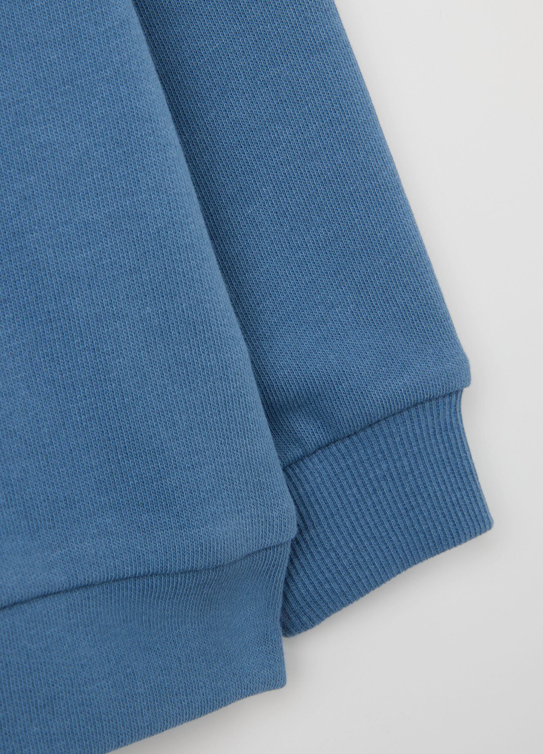 Children's sweatshirt in pure cotton blue with regular fit