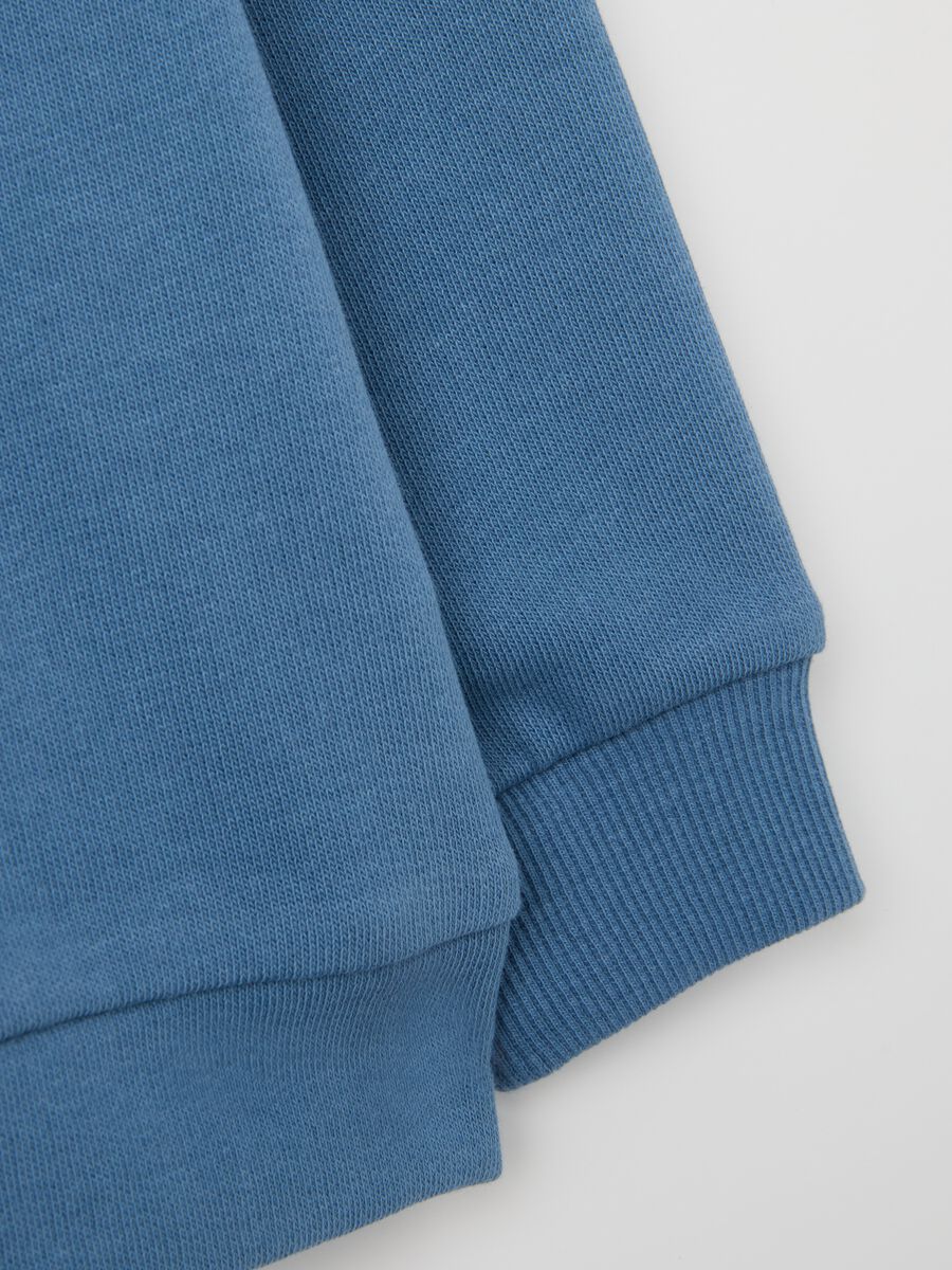 Children's sweatshirt in pure cotton blue with regular fit_3