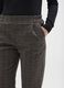 Pantaloni marroni a quadri in tessuto elasticizzato regular fit_3