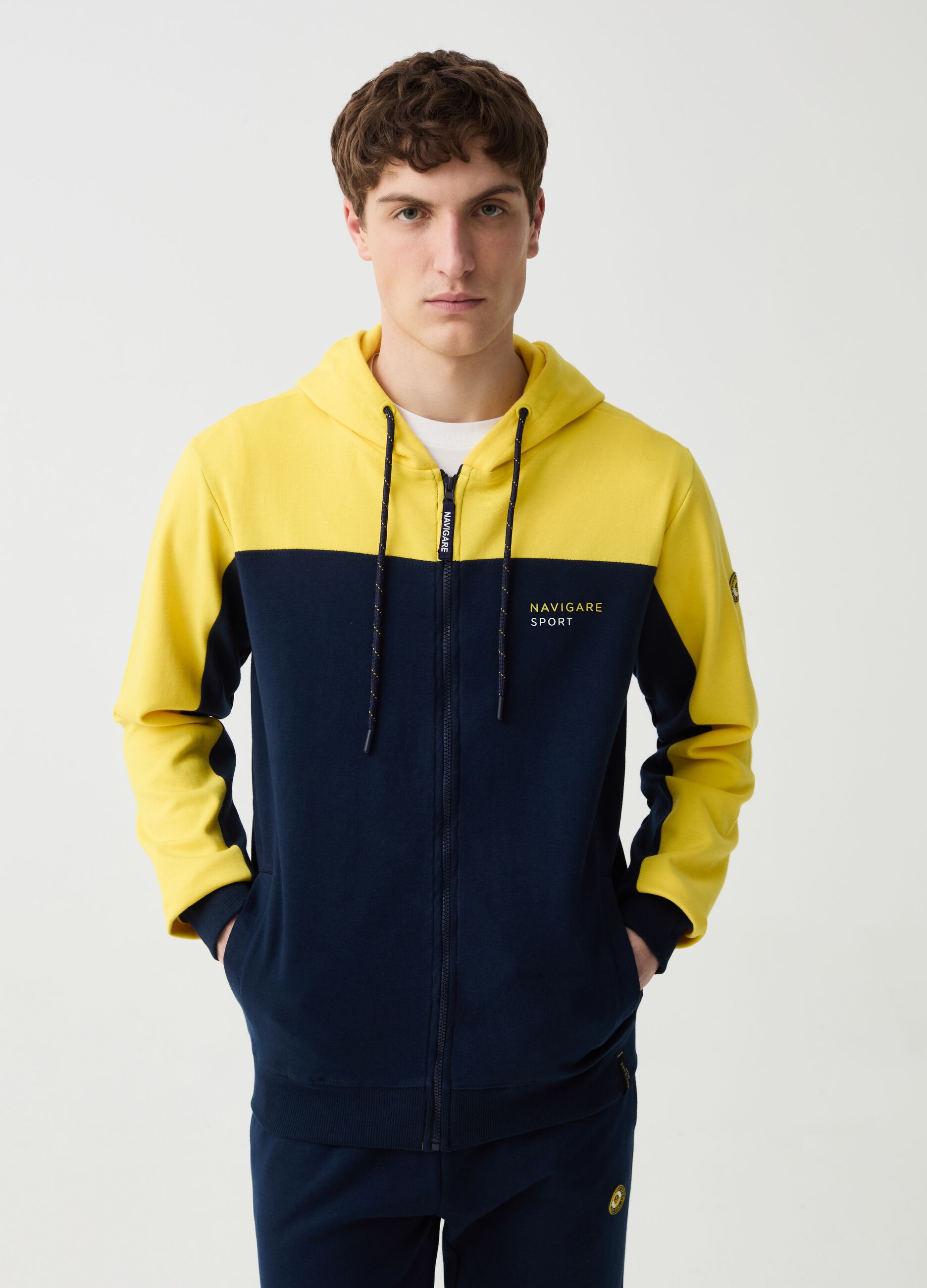 Navigare Sport two-tone full-zip with hood