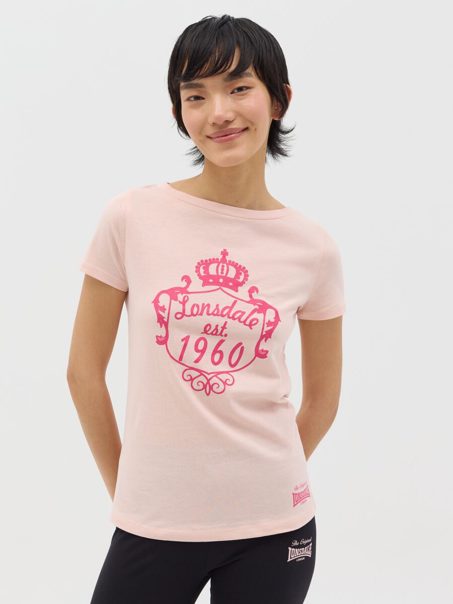 Pink T-shirt with short sleeves_0
