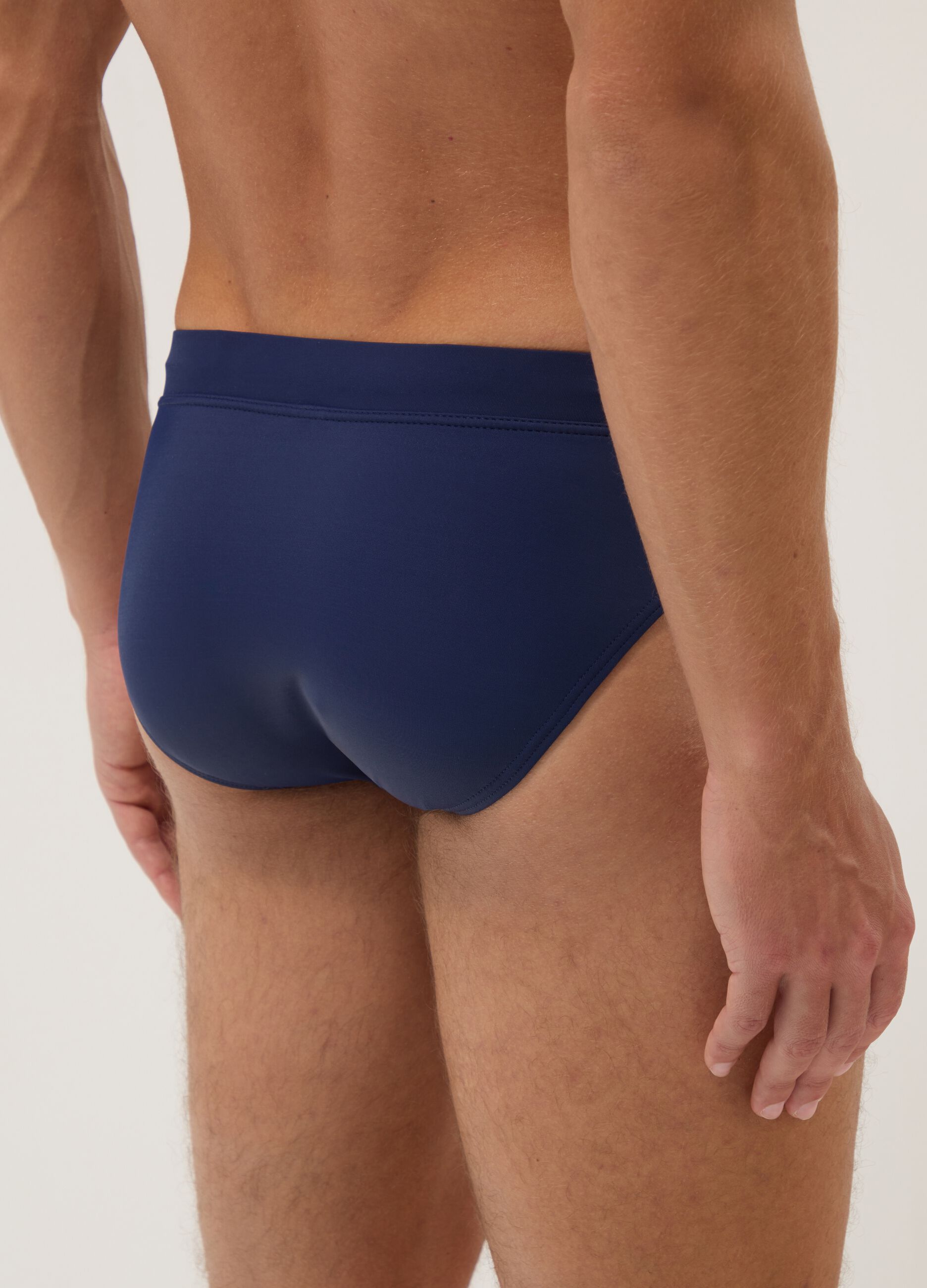 Blue stretch swim briefs