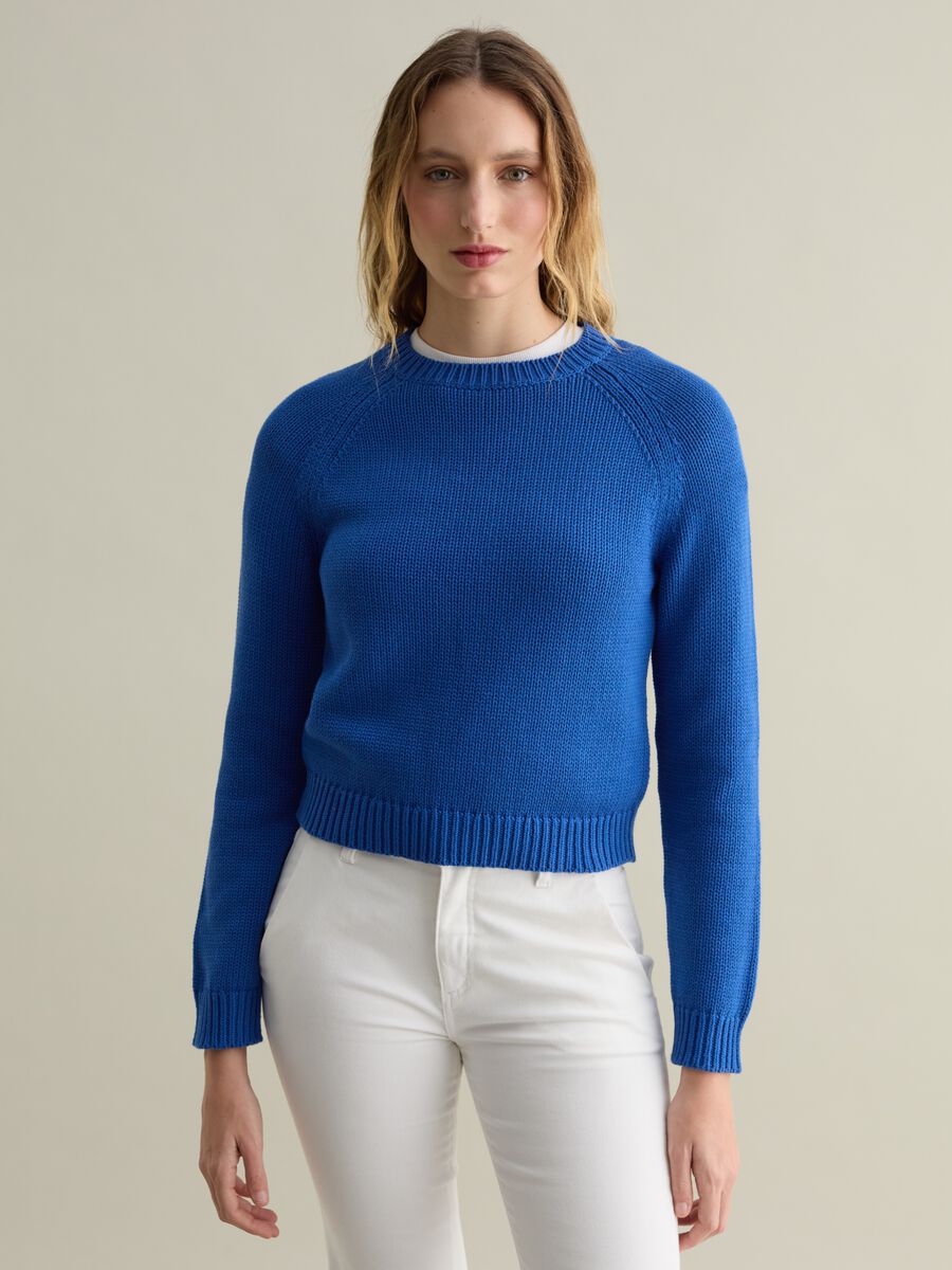 Cotton pullover with raglan sleeves_0
