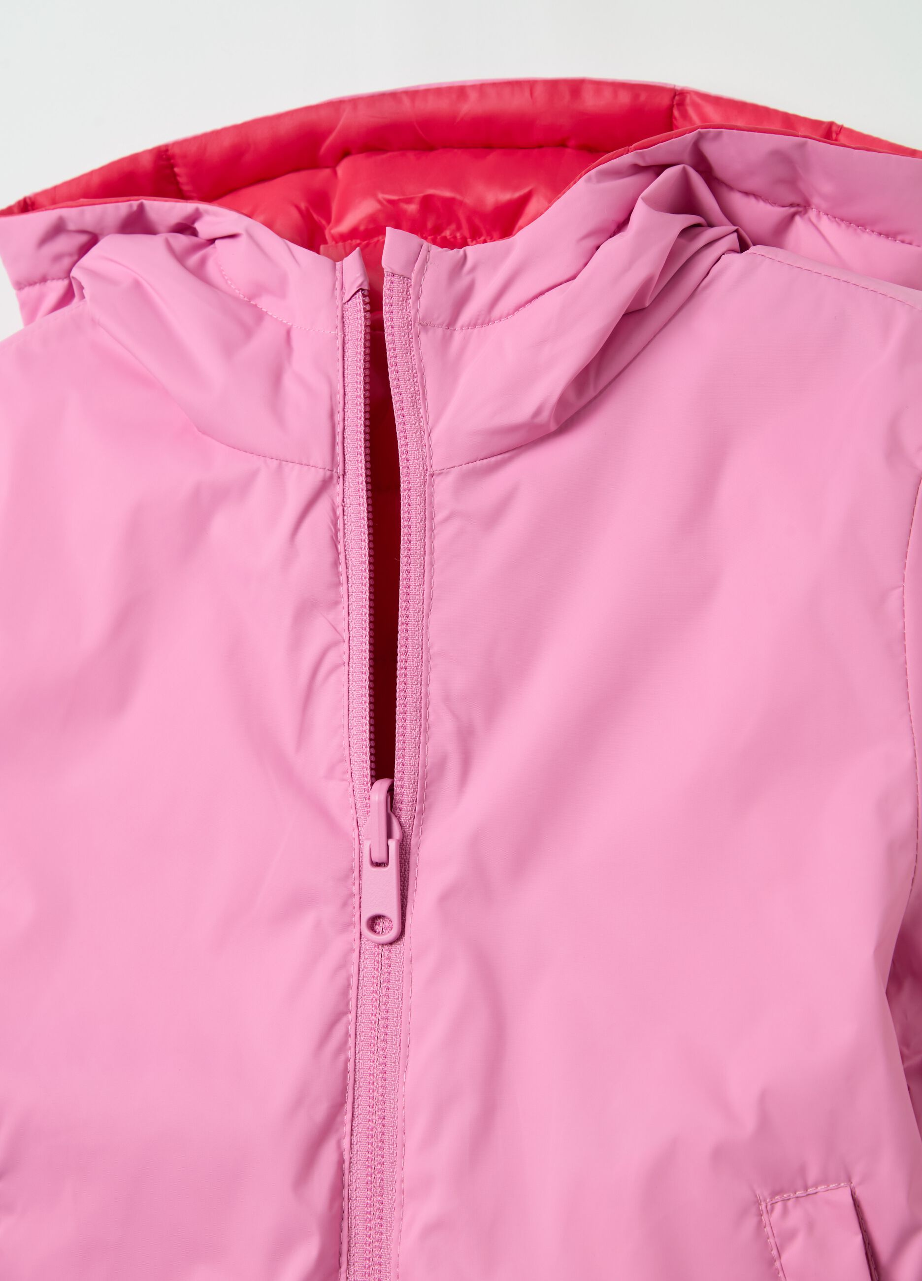 Piumino ultralight reversibile con cappuccio