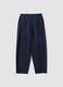 Blue stretch cotton trousers_0