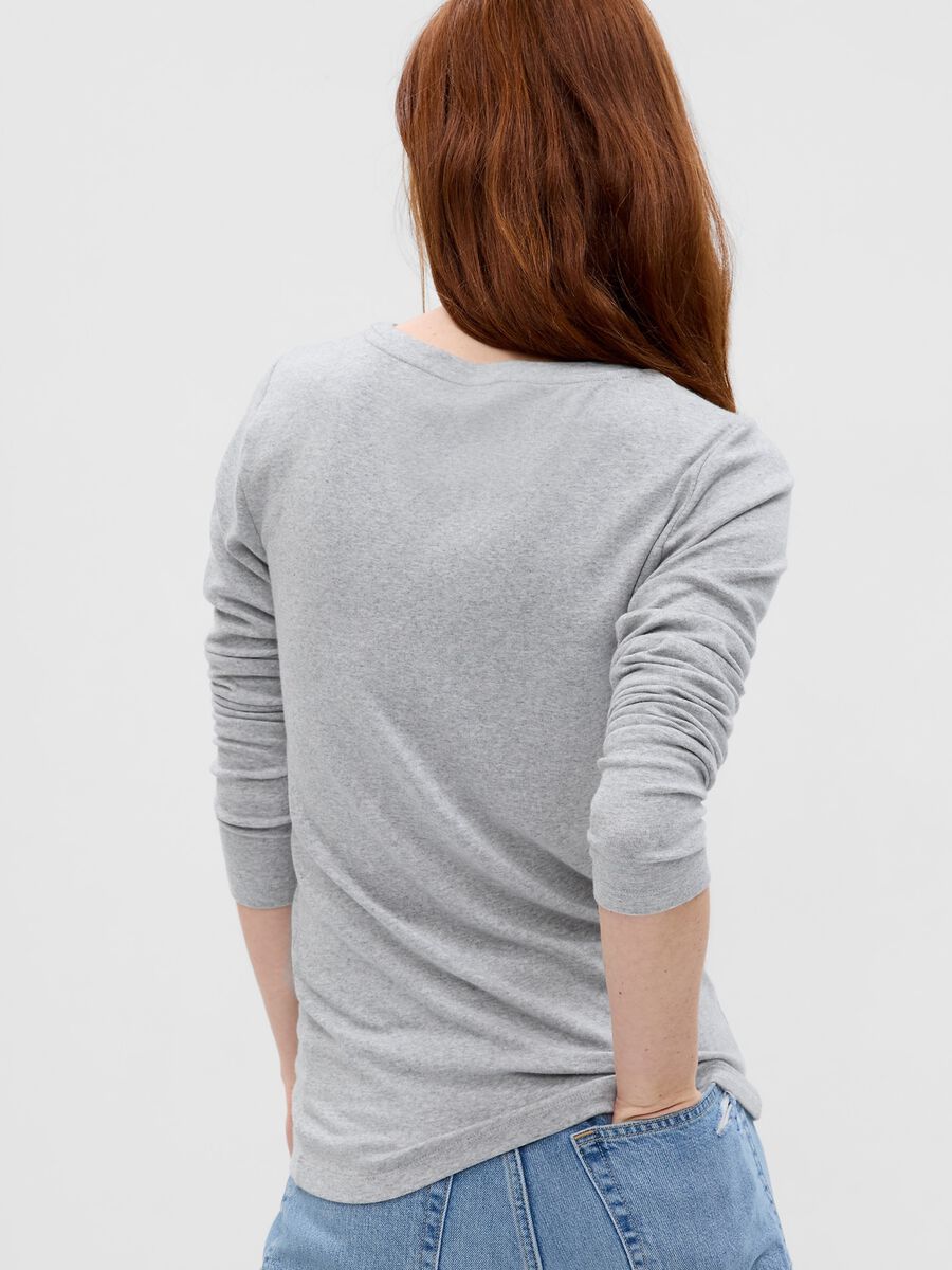 Long-sleeved T-shirt in cotton and modal_1
