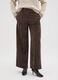 Brown regular fit corduroy trousers_1