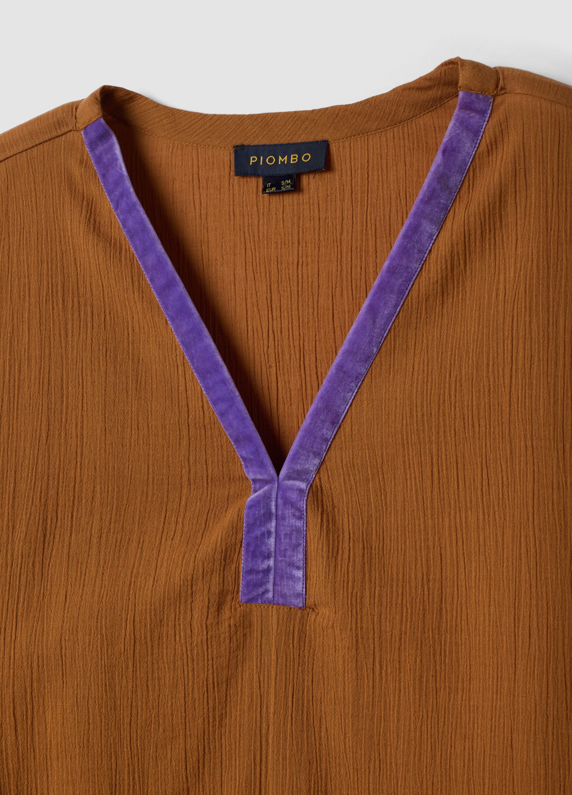 Long Brown Pure Cotton Kaftan