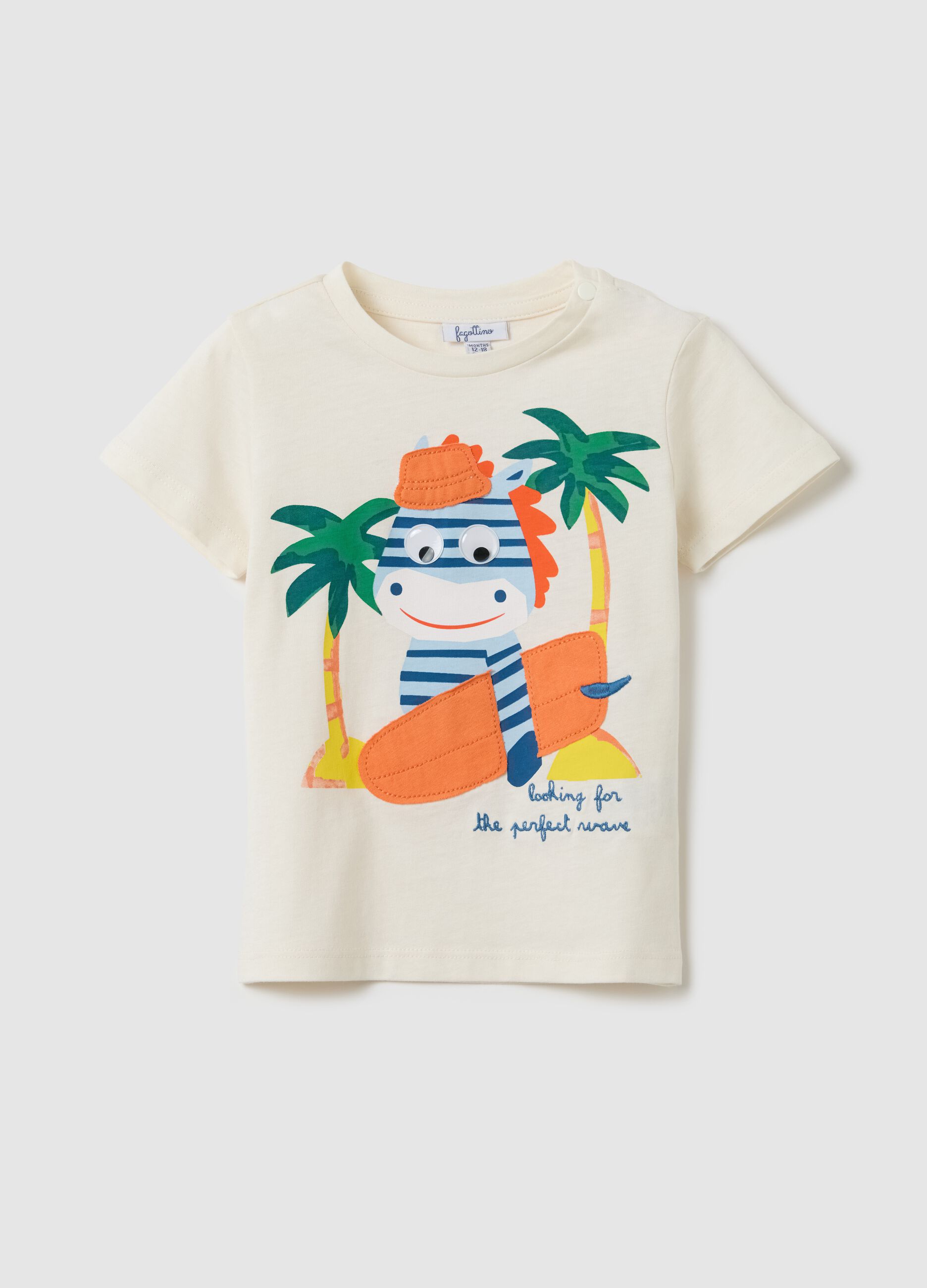 Cotton Fagottino T-shirt with colourful print
