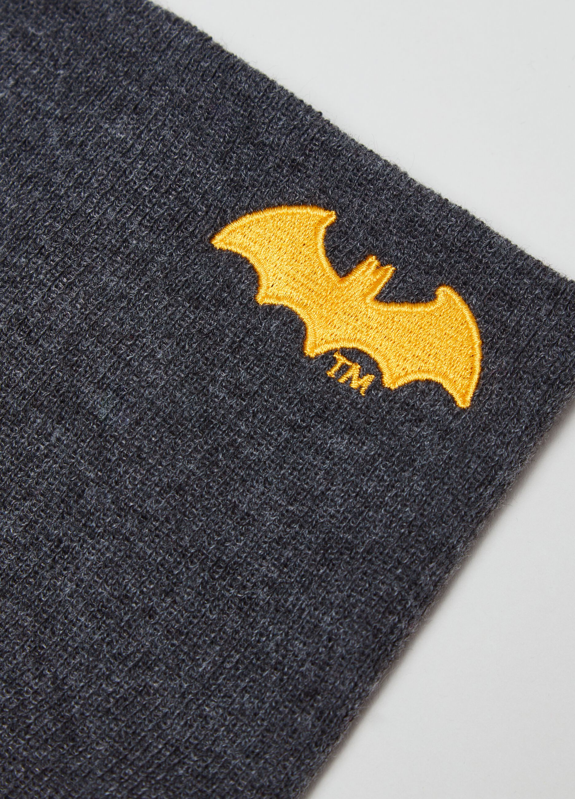 Scaldacollo in maglia con ricamo Batman_2