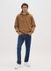 Brown pure cotton sweatshirt regular fit_0