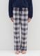 Multicolour plaid flannel pyjama trousers regular fit_1