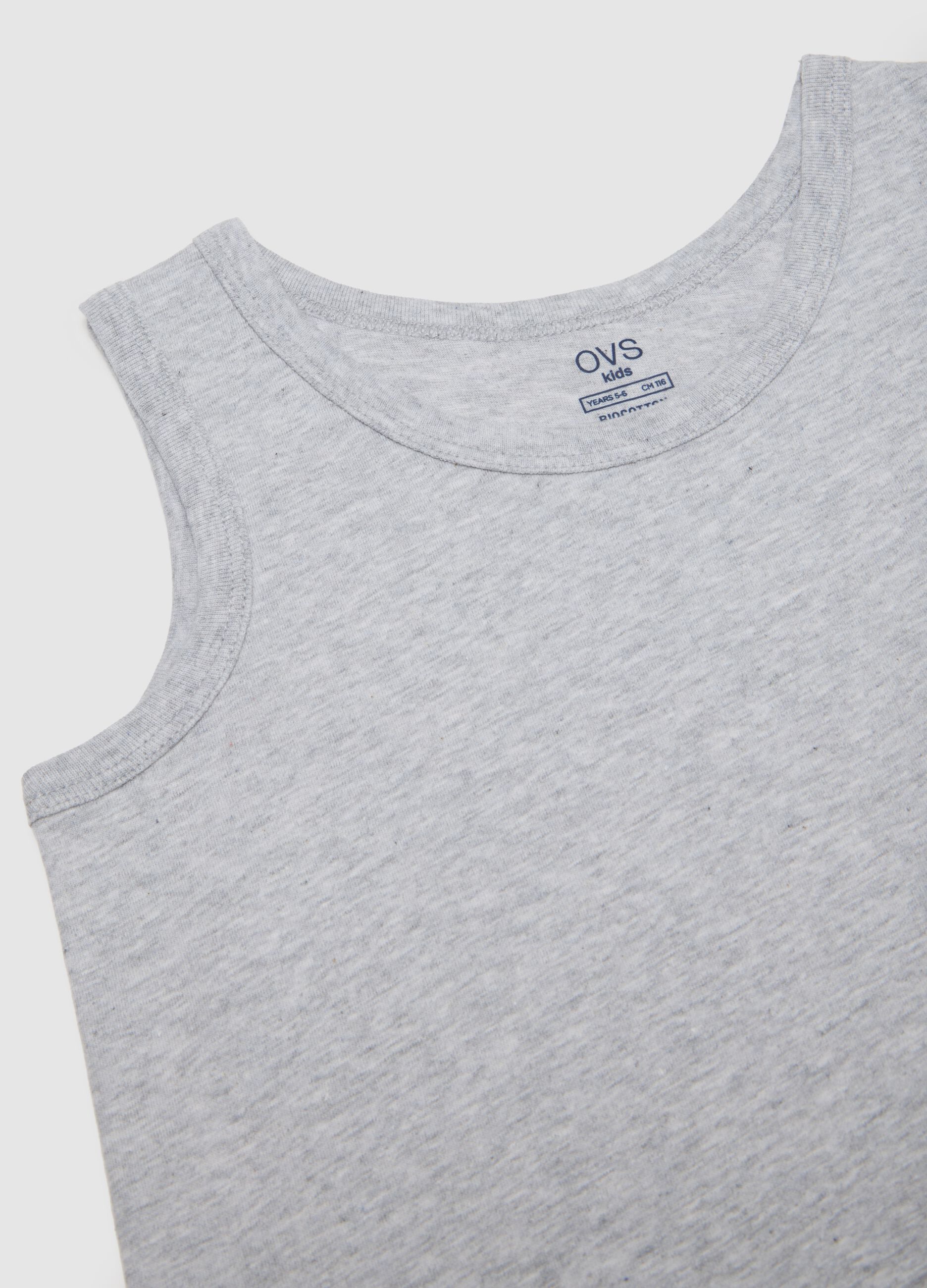 Blue and grey cotton vest