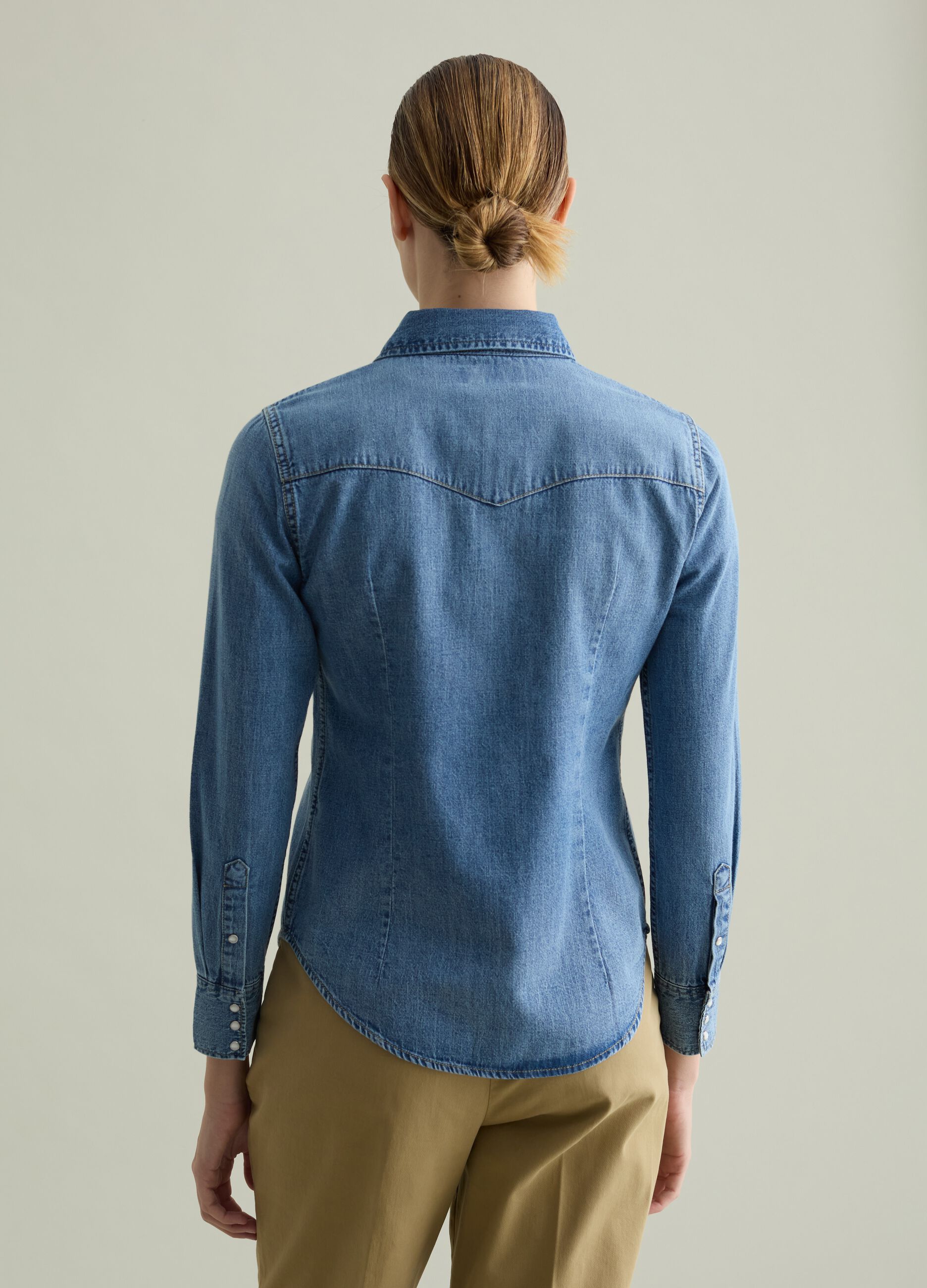 Camicia western in denim