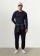 Men&rsquo;s Blue Long-Sleeve Crew-Neck T-shirt in 100% Organic Cotton_1