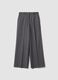 Pantaloni formali grigi flare in viscosa elasticizzata_0