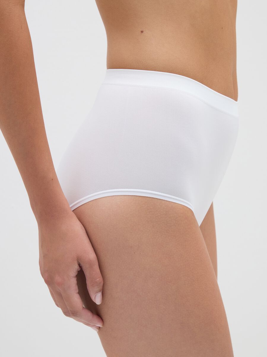 Slip in tessuto elasticizzato bianco_3