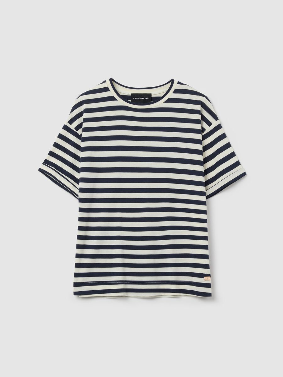 Striped cotton and modal T-shirt_4
