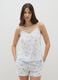 Women's white pure cotton regular fit pyjamas_1