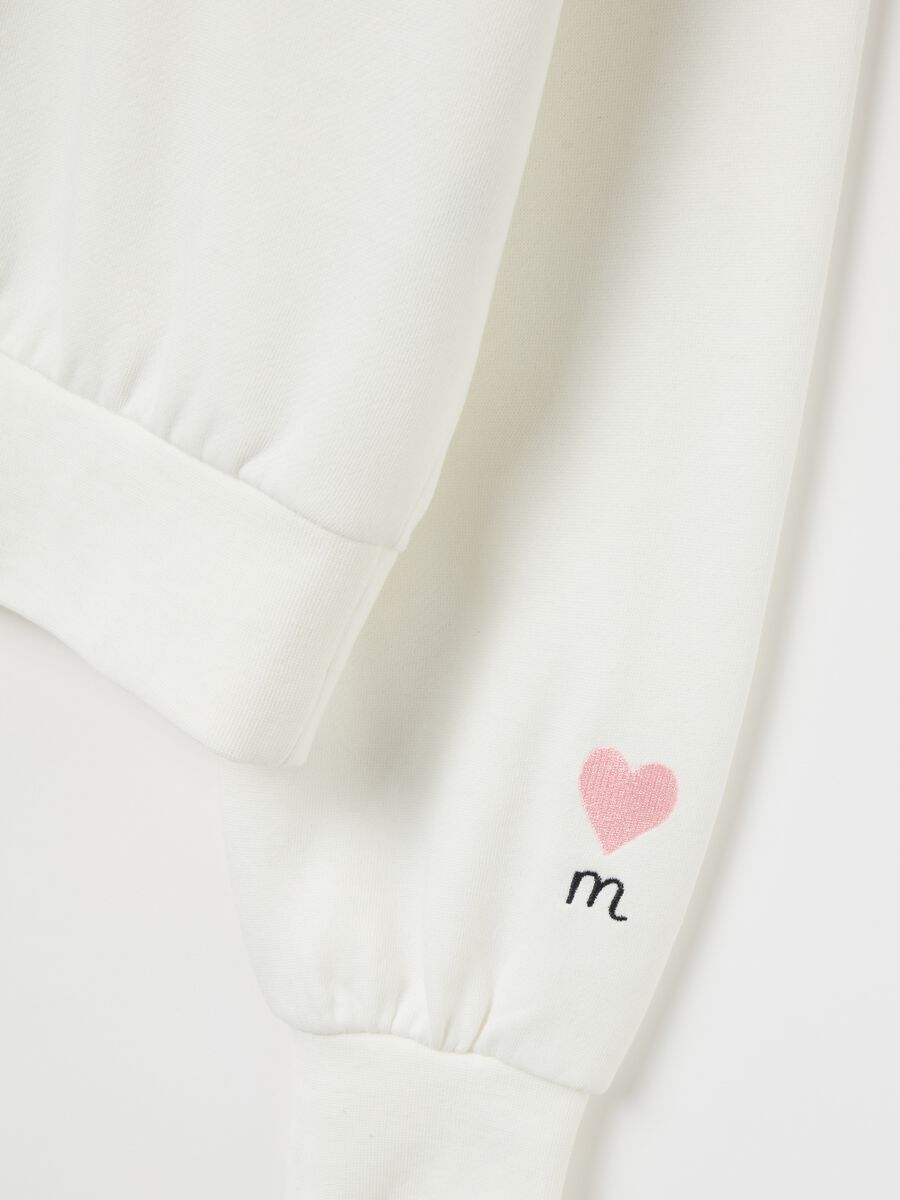 Cropped sweatshirt with round neck_5
