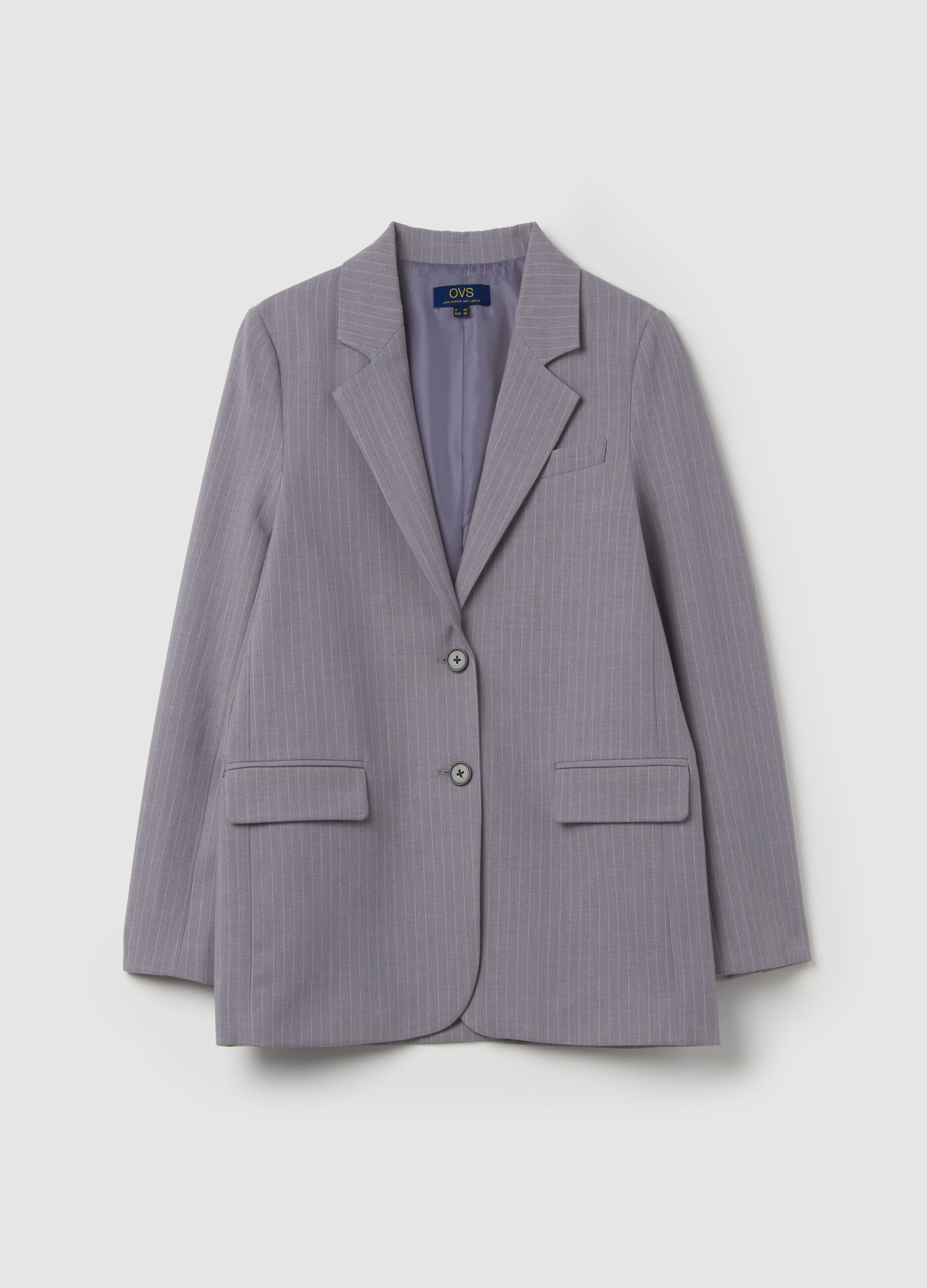 Stretch single-breasted blazer