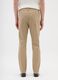 Beige slim fit cotton blend trousers_2