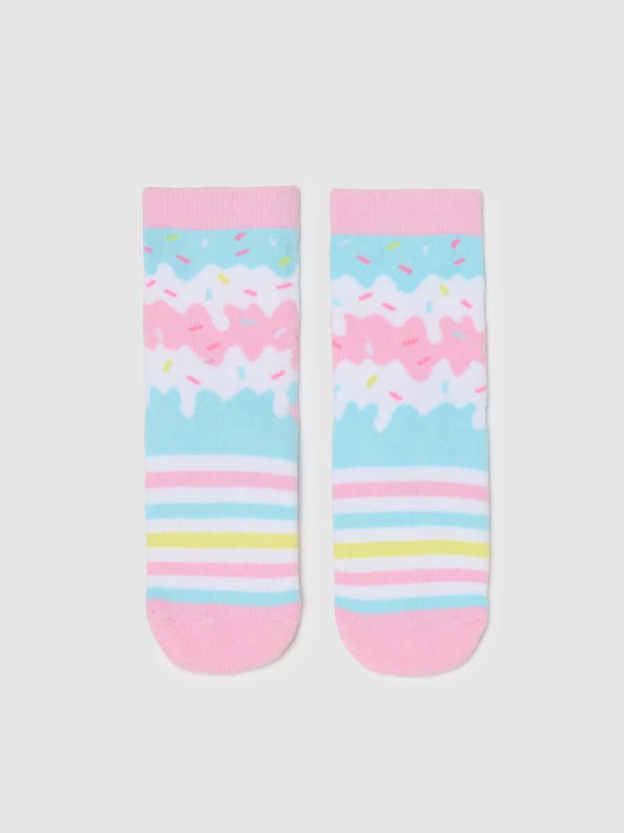 Slipper socks with cake design_0