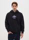 Black Hooded Sweatshirt with Los Angeles Lakers Logo_1