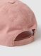 Pink pure cotton baseball cap with embroidery_1